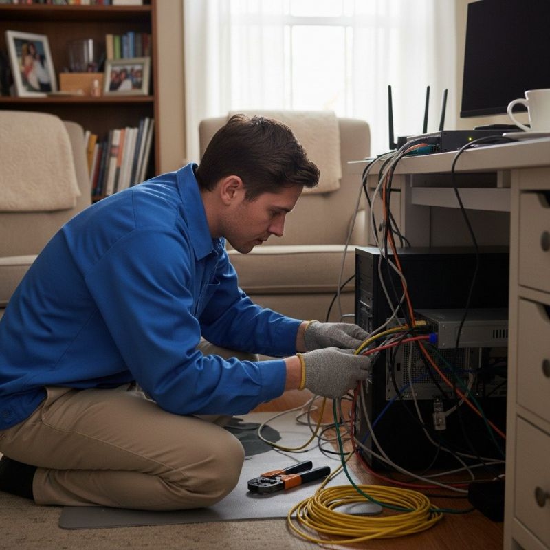 Local Computer Wiring Repair pros at work